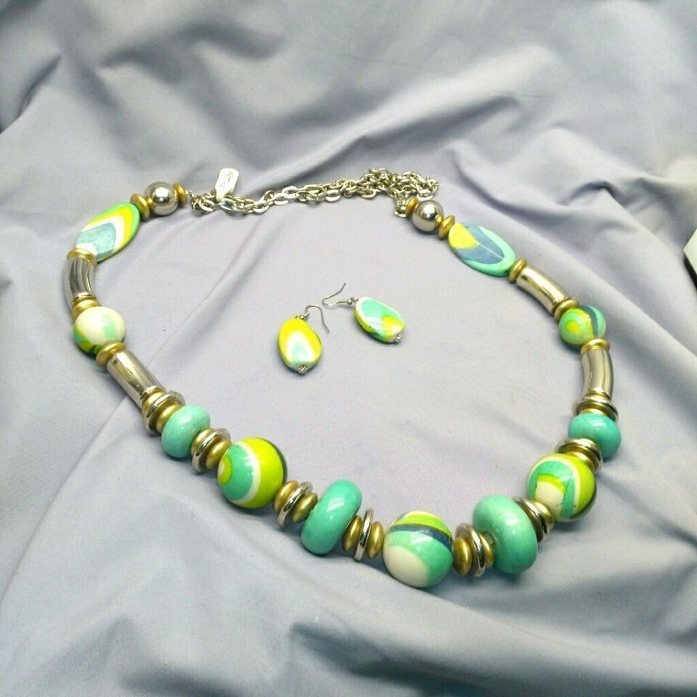 CERAMIC GLASED BEADS & Possibly Bakelite